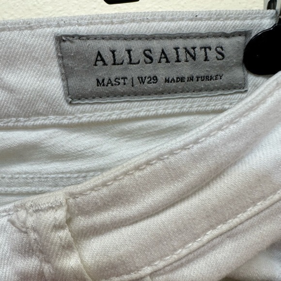 All Saints Jeans All Saints Mast Ankle Destroy White Jeans - Picture 6 of 8